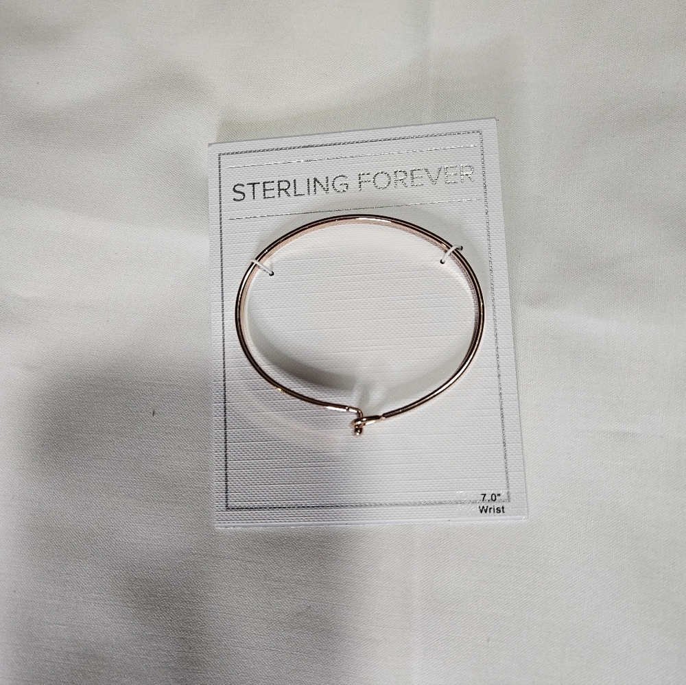 Sterling Forever Engraved Bangle Size 7 Inch Lead And Nickel Free New
